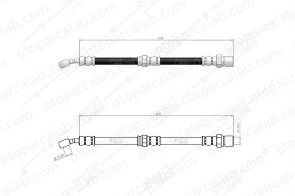 SVAC 80-0261 Fren Hortumu Ön Sol CHEVROLET LACETTI NUBIRA Sedan 96397200 96397202