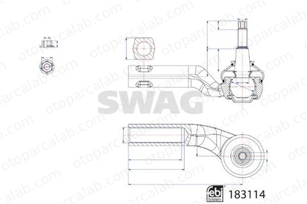 SWAG 33 10 8837 Rot Başı Sağ FORD FOCUS IV FOCUS IV Turnier 33108837 2194042