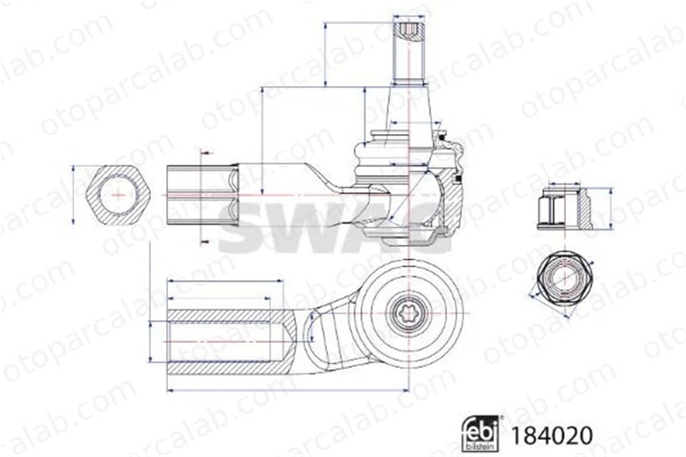 SWAG 33 10 9249 Rot Başı Sağ VW TIGUAN SKODA OCTAVIA IV Combi 33109249 5WA423812B