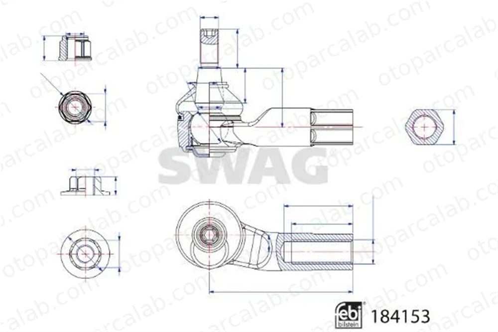 SWAG 33 10 9285 Rot Başı Sol SKODA OCTAVIA IV Combi VW GOLF VIII 33109285 5WA423811B