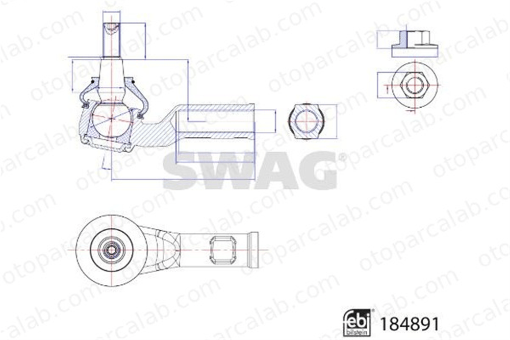 SWAG 33 10 9632 Rot Başı Sağ veya Sol VW ID.3 ID.4 33109632 1EA423811B