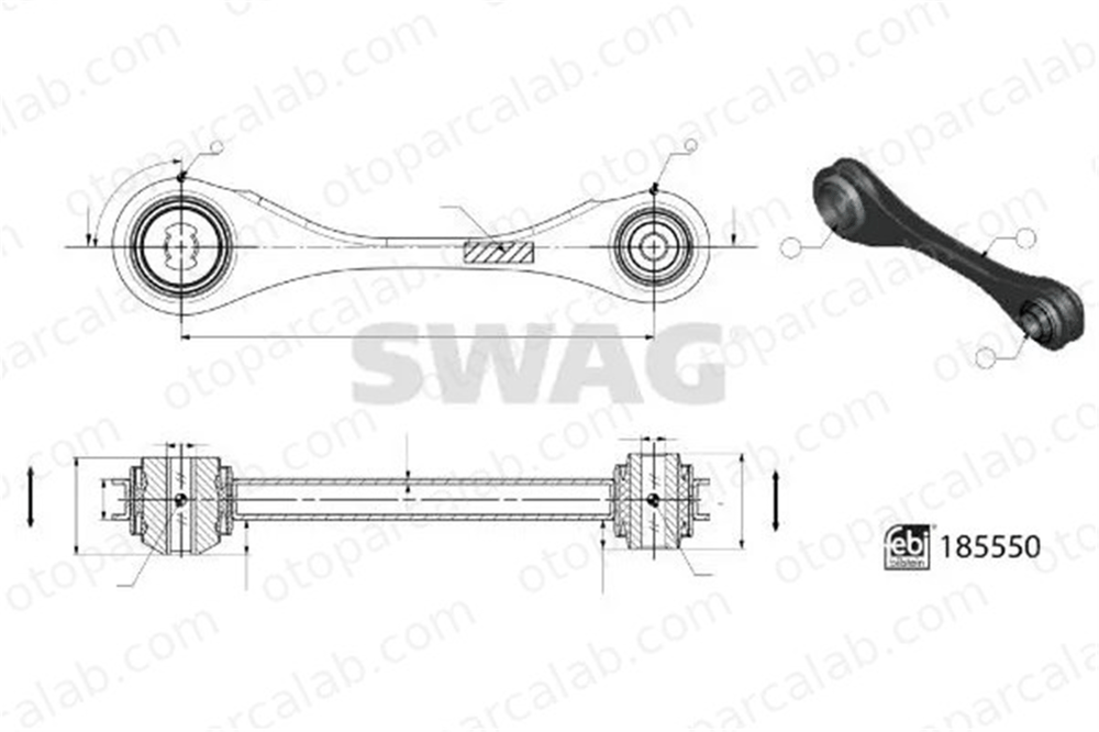 SWAG 33 10 9966 Denge Kolu Arka Sağ veya Sol BMW 3 3 Touring 33326878632 48770WAA02