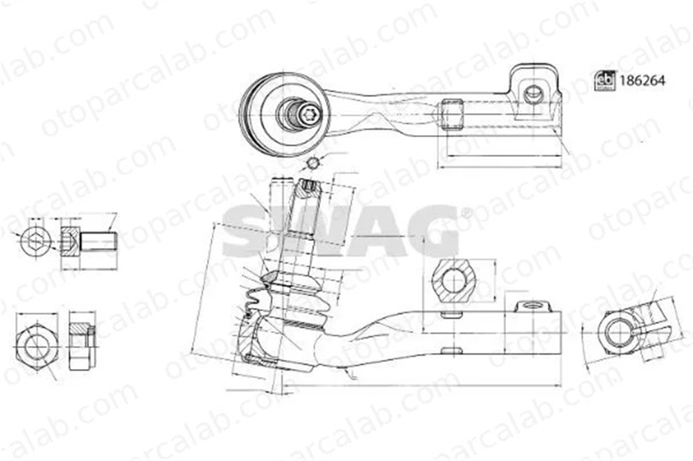 SWAG 33 11 0333 Rot Başı Sol BMW 3 3 Touring 33110333 32106880696