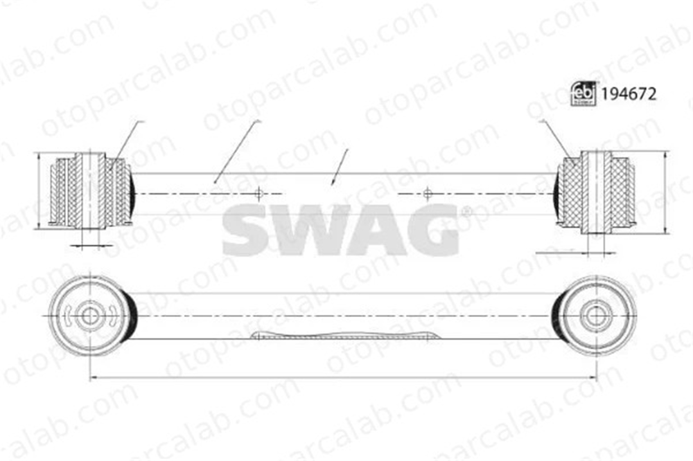 SWAG 33 11 1699 Salıncak Arka Alt Sağ veya Sol JEEP GRAND CHEROKEE III COMMANDER 52089630AA 52089630AB