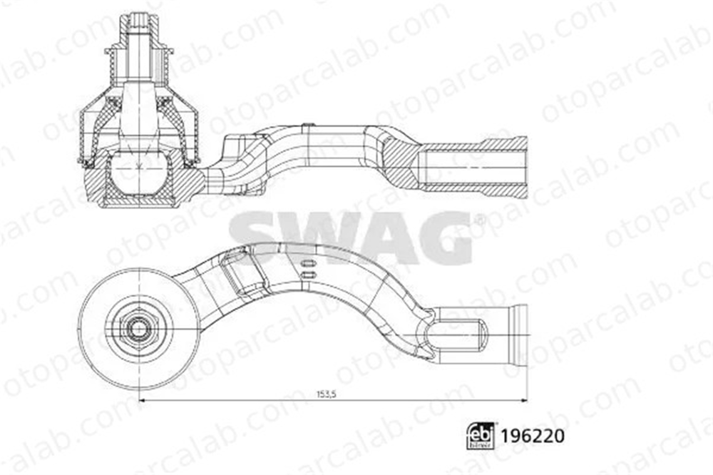 SWAG 33 11 2065 Rot Başı Sol CITROËN C4 X C4 III 33112065 1680446480