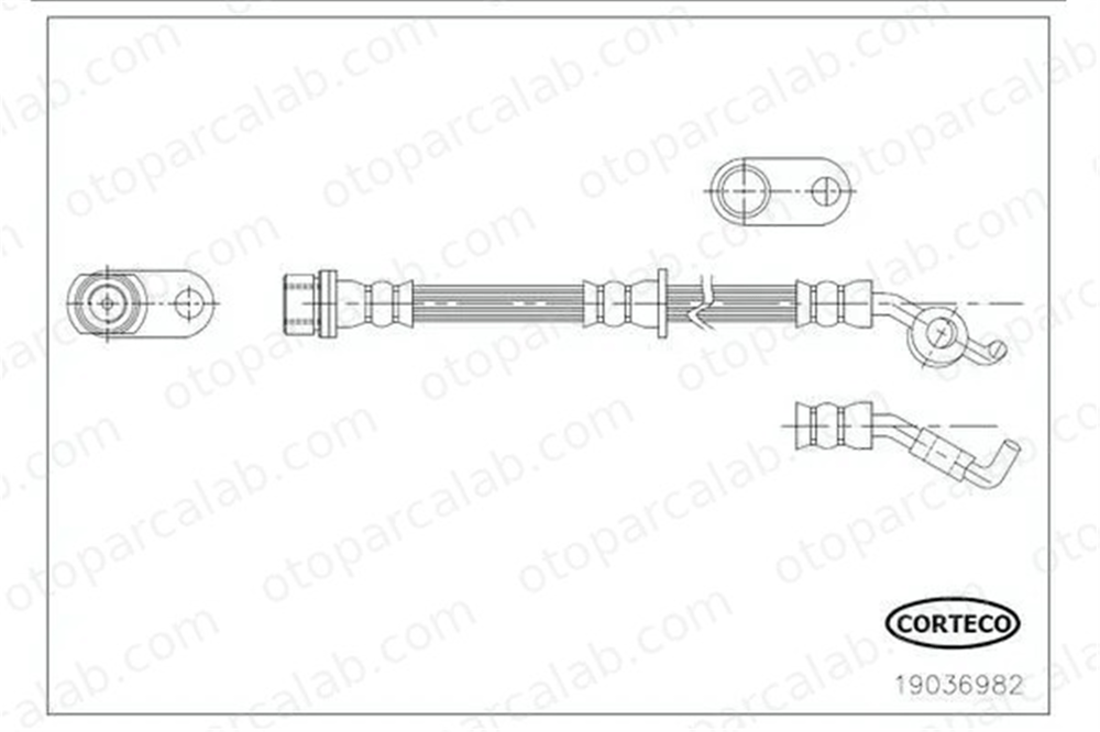 SWAPP 40374 Fren Hortumu Arka Sağ TOYOTA AVENSIS Sedan AVENSIS Station wagon 90947W2017