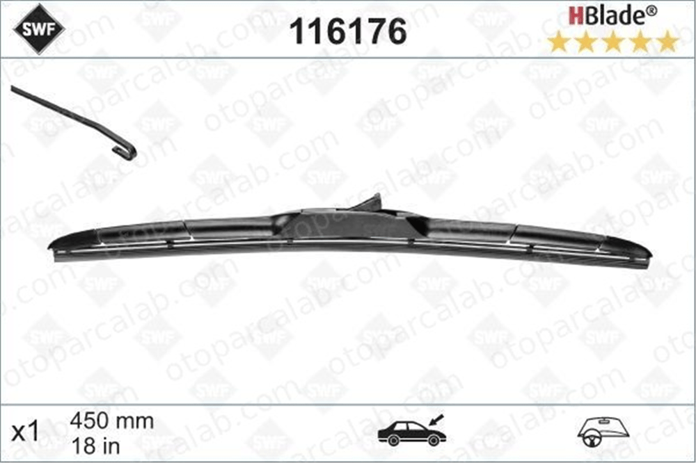 SWF 116176 Silecek Süpürgesi Ön 450 mm - 18 inç OPEL INSIGNIA A INSIGNIA A Sports Tourer 1272337 A4708240200
