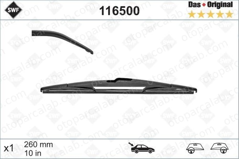 SWF 116500 Silecek Süpürgesi Arka 260 mm - 10 inç RENAULT MEGANE II Station wagon SCÉNIC II 7701042368