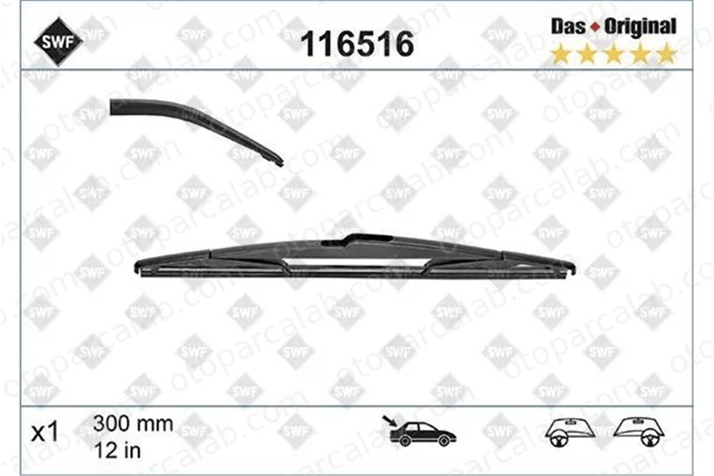 SWF 116516 Silecek Süpürgesi Arka 300 mm - 12 inç VOLVO V60 I SAAB 9-3 Station wagon 7S71N17402BA 1609419880