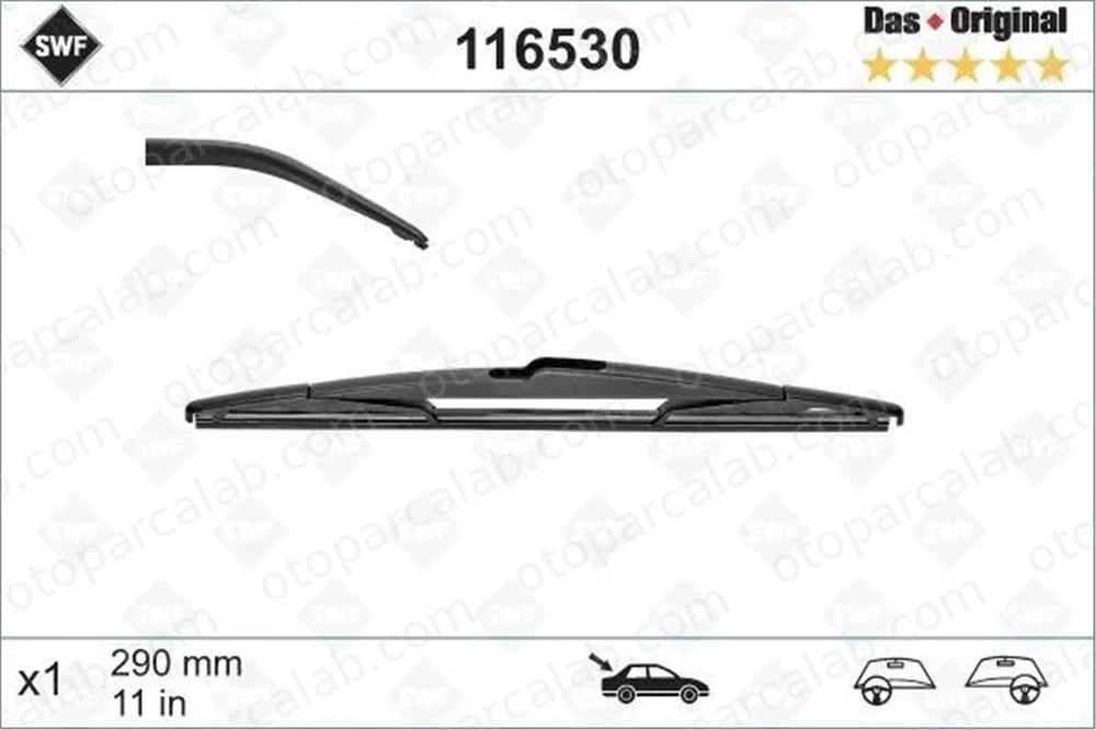SWF 116530 Silecek Süpürgesi Arka 280 mm - 11 inç MERCEDES-BENZ C-SERISI T-Model MINI MINI 91155731 1611352180
