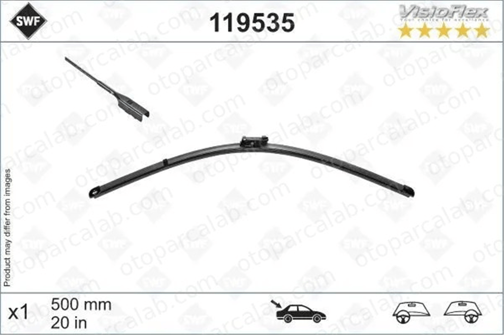 SWF 119535 Silecek Süpürgesi Arka OPEL INSIGNIA B Grand Sport 13475091