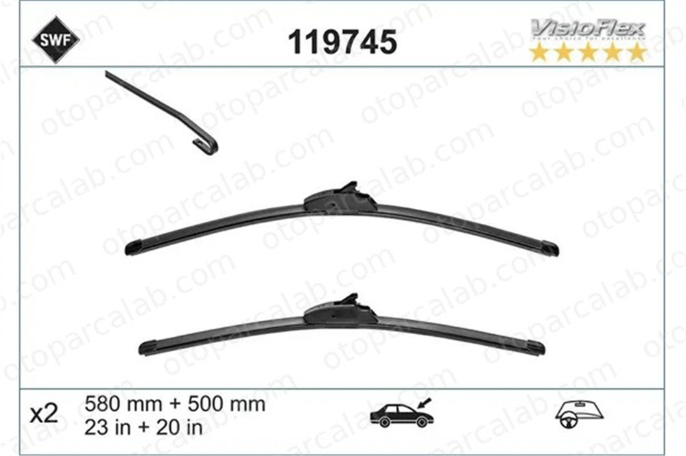 SWF 119745 Silecek Süpürgesi Ön 580/500 mm - 23/20 inç BMW 3 3 Touring SWF119745 37009