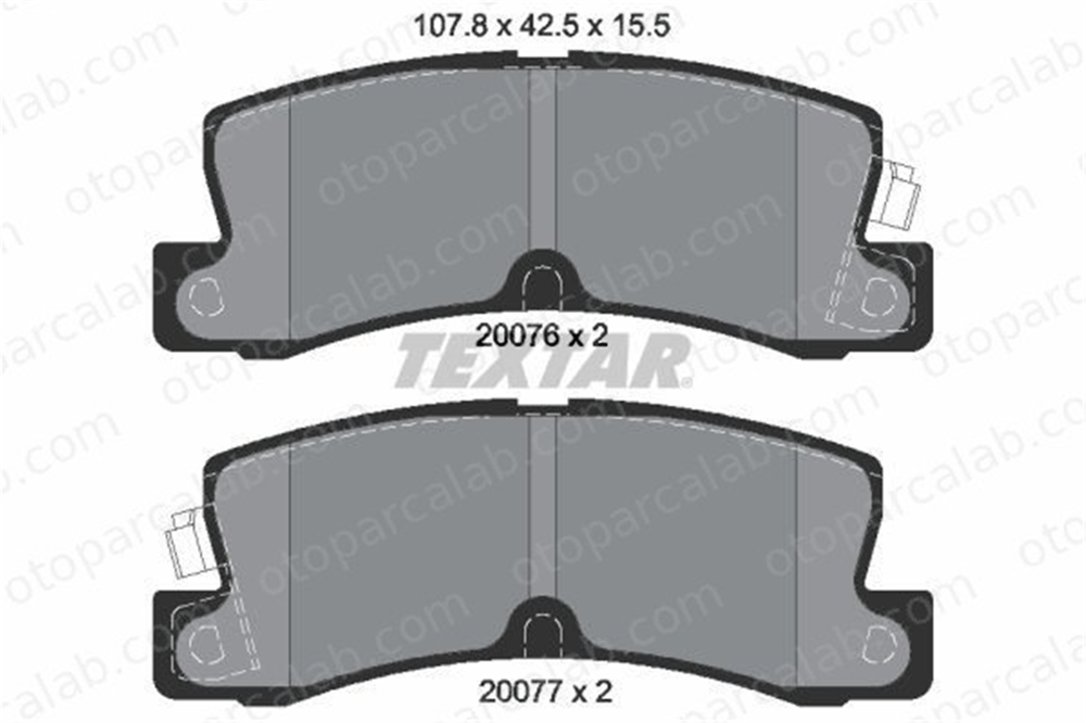 TEXTAR 2007601 Fren Disk Balata Ön TOYOTA COROLLA Compact COROLLA Liftback 2007601 AY060TY001