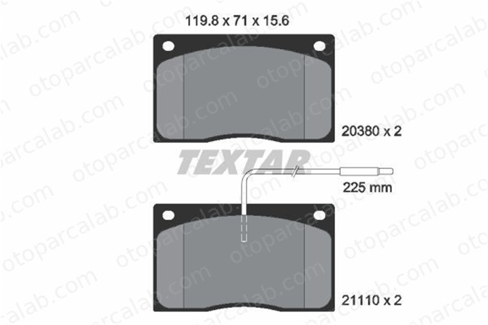 TEXTAR 2038002 Fren Disk Balata Ön JAGUAR XJ XJSC Convertible 2038002 JLM1157