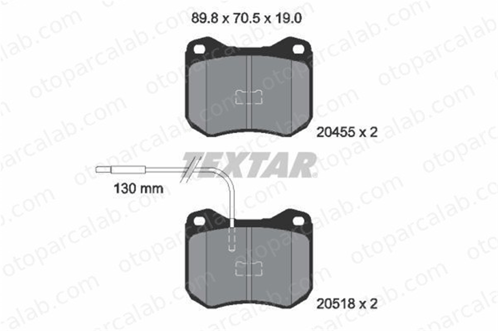TEXTAR 2045502 Fren Disk Balata Ön PEUGEOT 505 505 Break 2045502 424516