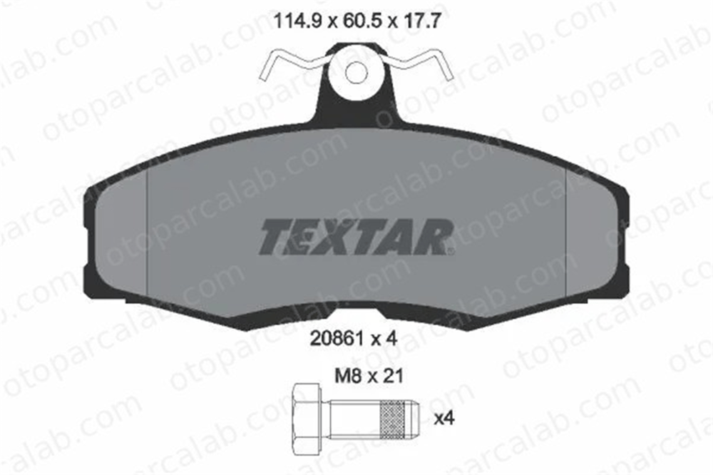TEXTAR 2086105 Fren Disk Balata Ön FORD SIERRA I Hatchback SIERRA Turnier 2086105 115430280