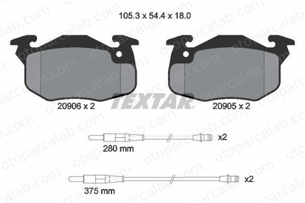 TEXTAR 2090604 Fren Disk Balata Ön CITROËN ZX ZX Break 2090604 425102
