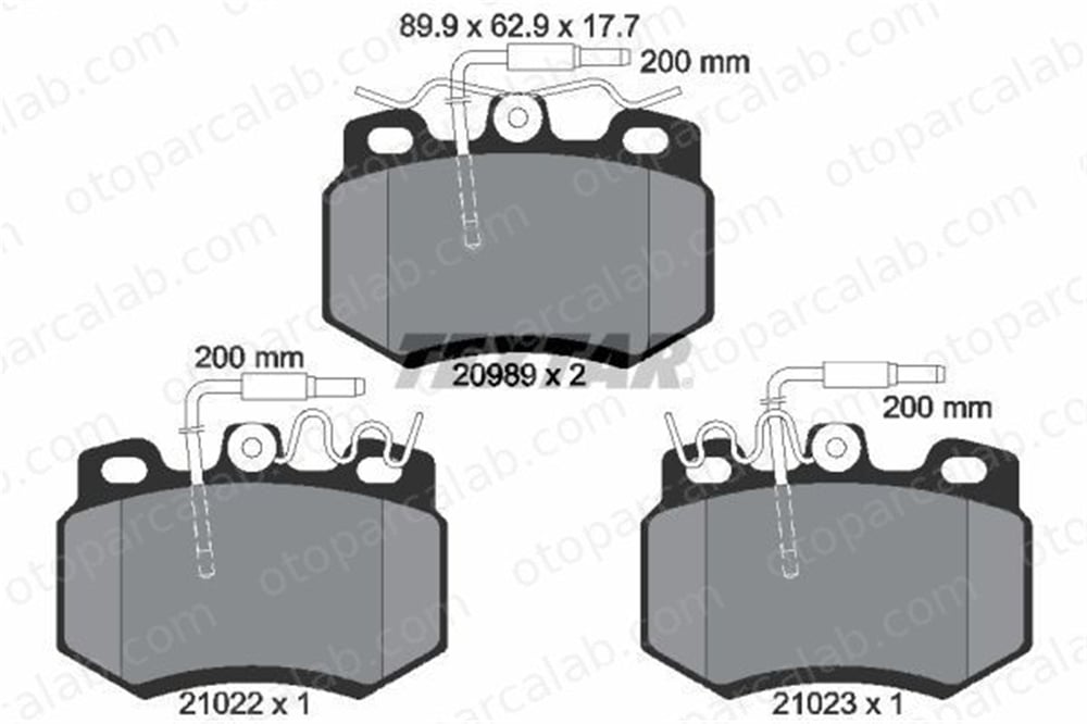 TEXTAR 2098901 Fren Disk Balata Ön PEUGEOT 205 II 309 I 2098901 425037