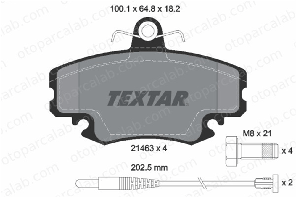 TEXTAR 2146304 Fren Disk Balata Ön RENAULT CLIO II RAPID Kasa/büyük limuzin 410602192R 6000008126