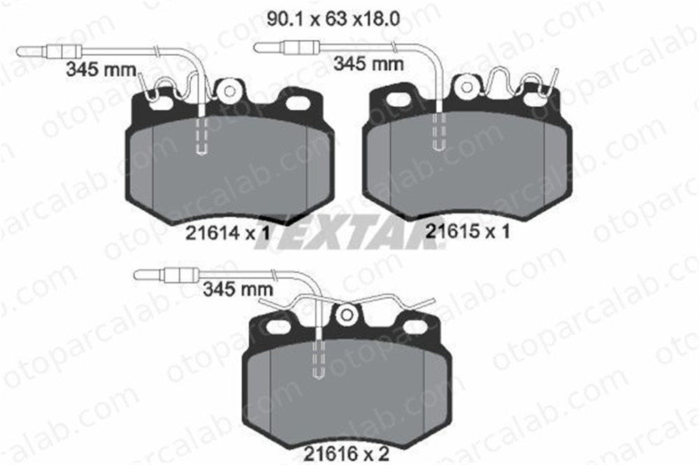 TEXTAR 2161403 Fren Disk Balata Ön CITROËN C15 Kasa/büyük limuzin AX 2161403 1611458580