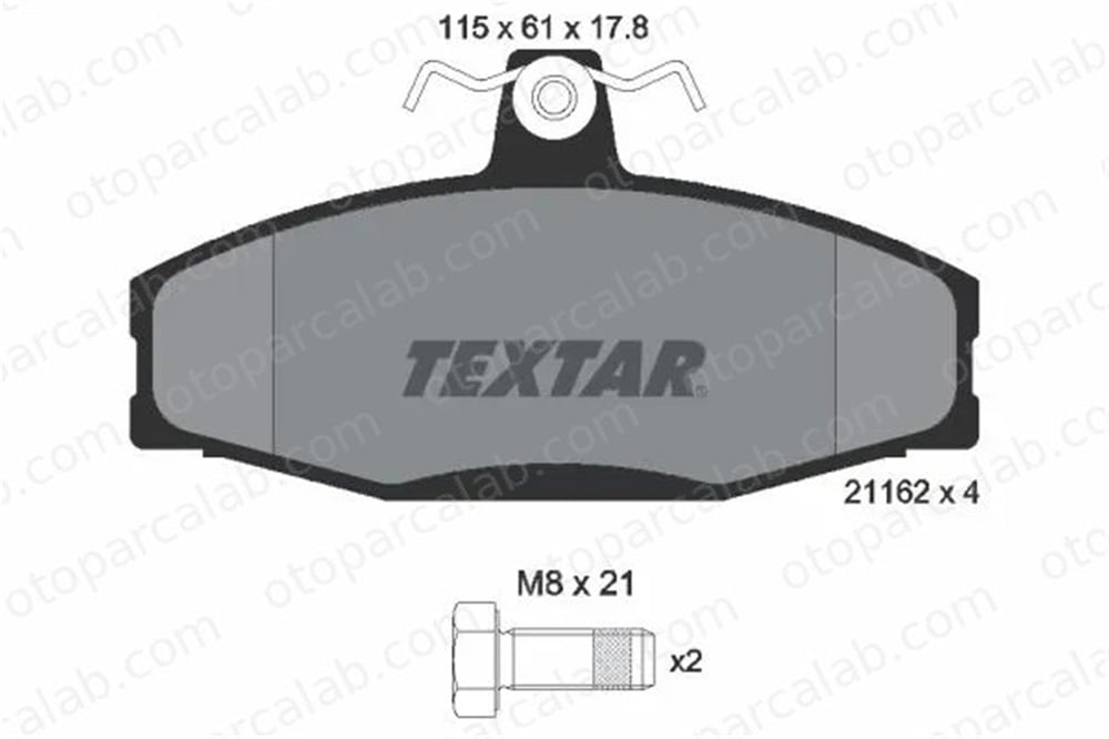 TEXTAR 2166201 Fren Disk Balata Ön SKODA FAVORIT FAVORIT Forman 2166201 115430261