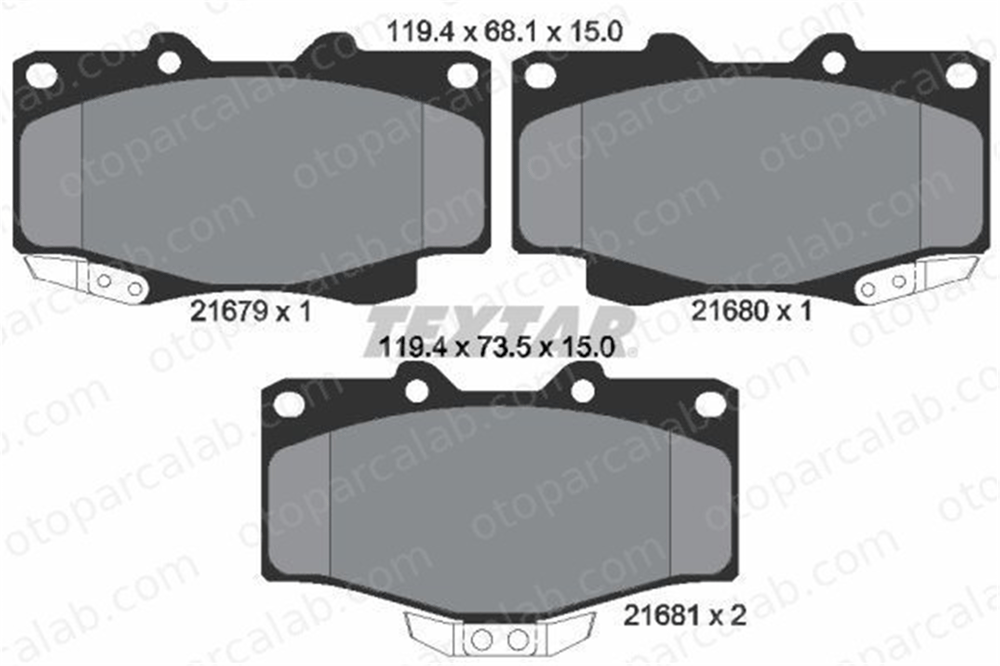 TEXTAR 2167904 Fren Disk Balata Ön TOYOTA HILUX V Pick-up LAND CRUISER 2167904 3501130F00