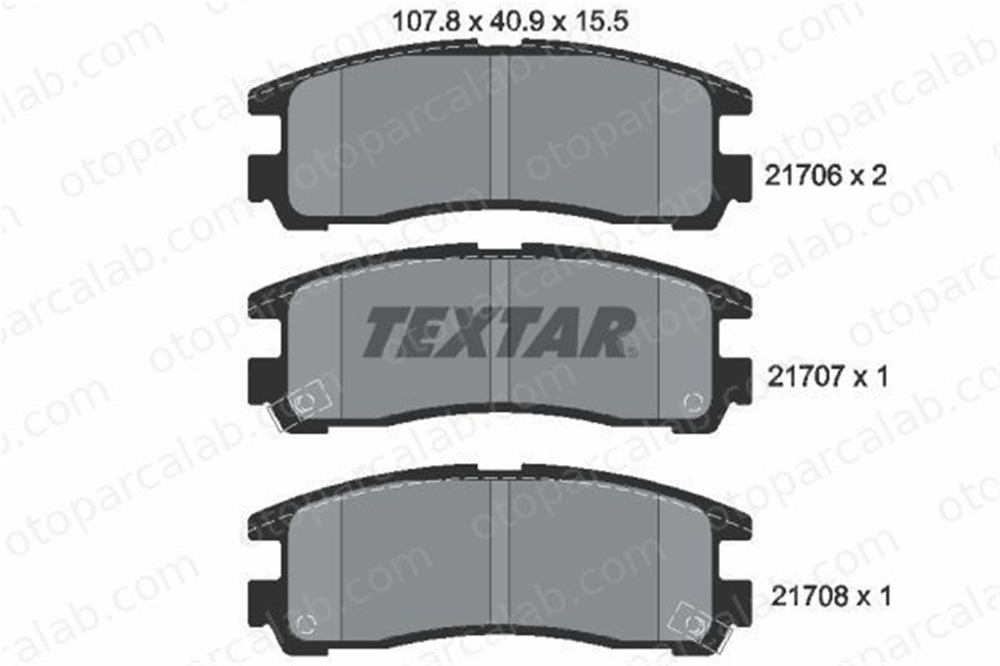 TEXTAR 2170602 Fren Disk Balata Arka MITSUBISHI GALANT VII GALANT VIII Station wagon MB407659 4605A237
