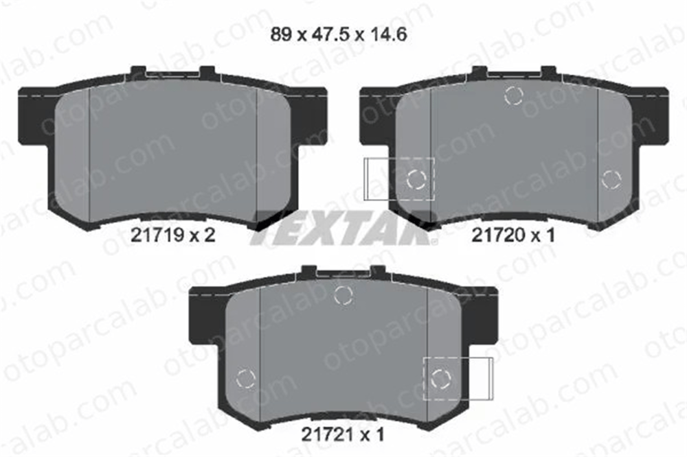 TEXTAR 2171901 Fren Disk Balata Ön veya Arka HONDA ACCORD V CIVIC VI Aerodeck 43022S5AE50 43022SEPC01
