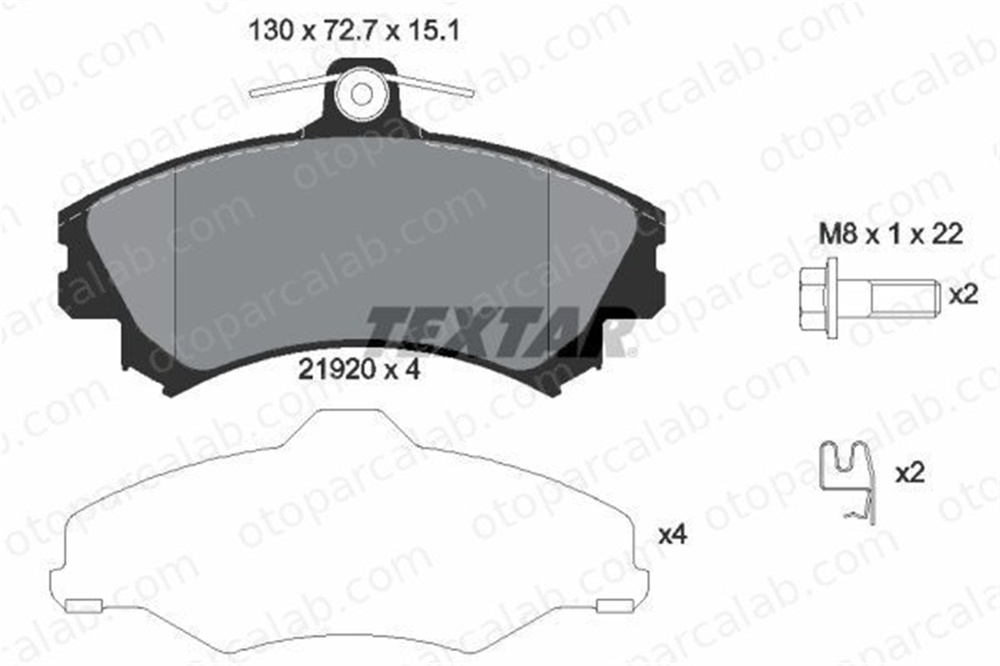 TEXTAR 2192001 Fren Disk Balata Ön MITSUBISHI SPACE STAR MPV CARISMA MR235557 DBP511117