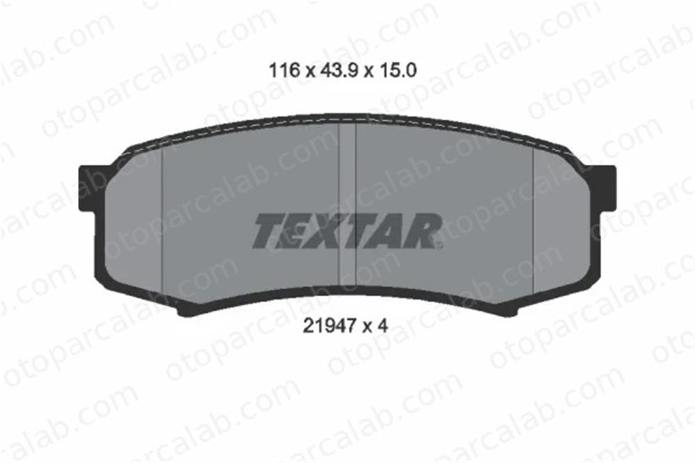 TEXTAR 2194701 Fren Disk Balata Arka TOYOTA LAND CRUISER PRADO LAND CRUISER 80 449260010 4605A389