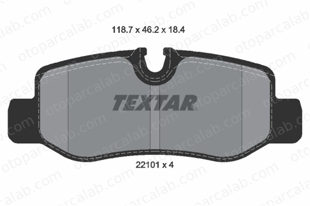TEXTAR 2210101 Fren Disk Balata Arka MERCEDES-BENZ VITO Mixto VITO Tourer A4474200120 4474200120
