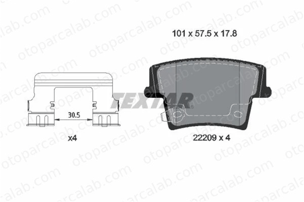 TEXTAR 2220903 Fren Disk Balata Ön DODGE CHALLENGER Coupe CHARGER 2220903 5142561AB