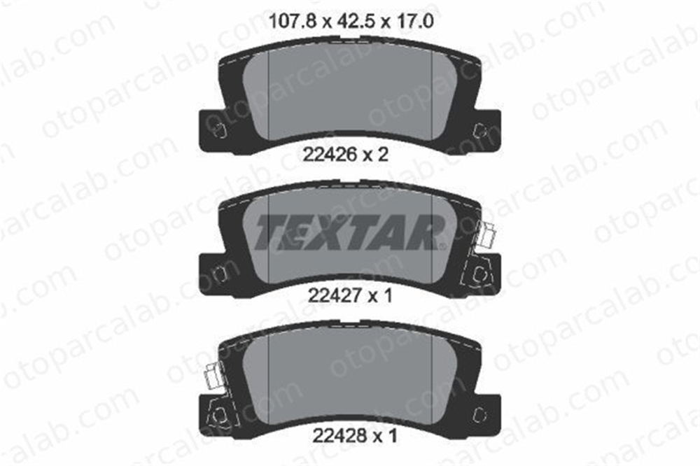 TEXTAR 2242601 Fren Disk Balata Ön TOYOTA COROLLA Compact COROLLA Liftback 2242601 446632020
