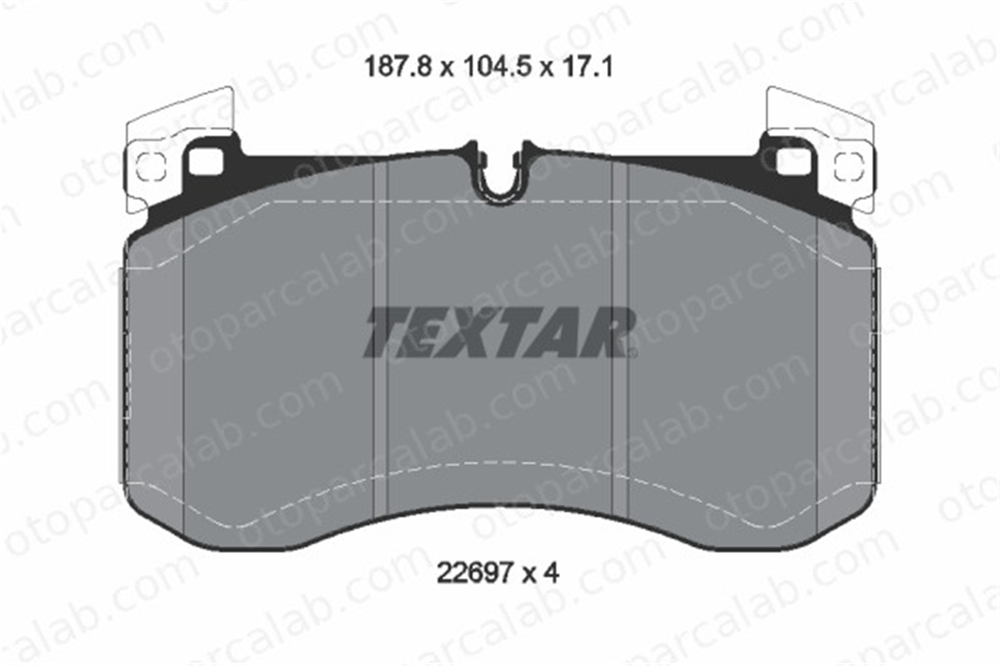 TEXTAR 2269701 Fren Disk Balata Ön MERCEDES-BENZ GLE GLE Coupe A0004204105 4201303