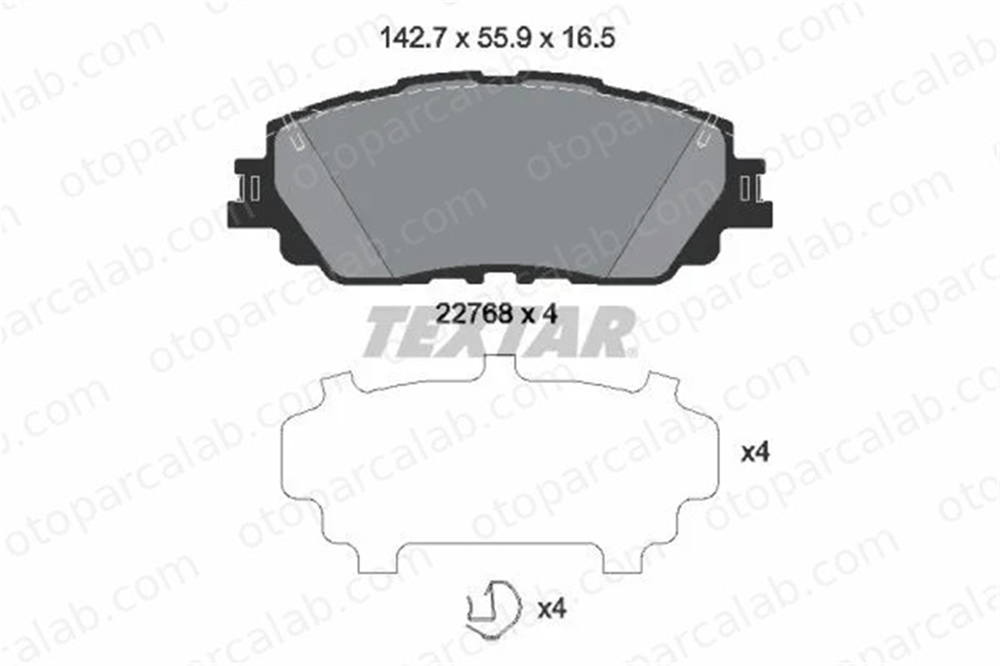 TEXTAR 2276801 Fren Disk Balata Ön TOYOTA CAMRY RAV 4 V 44650E060 044650E060