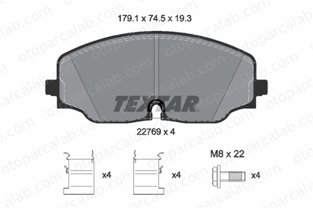 TEXTAR 2276901 Fren Disk Balata Ön VW ATLAS 3QF698151 3CG698151