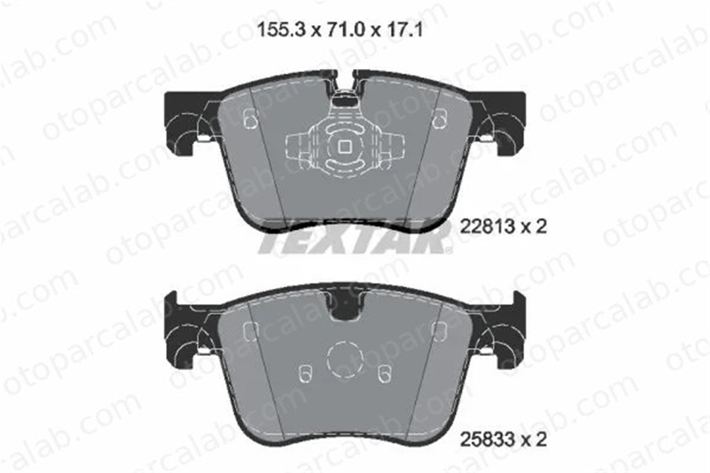 TEXTAR 2281301 Fren Disk Balata Ön PEUGEOT 5008 II CITROËN GRAND C4 SPACETOURER 95525370 1623162380