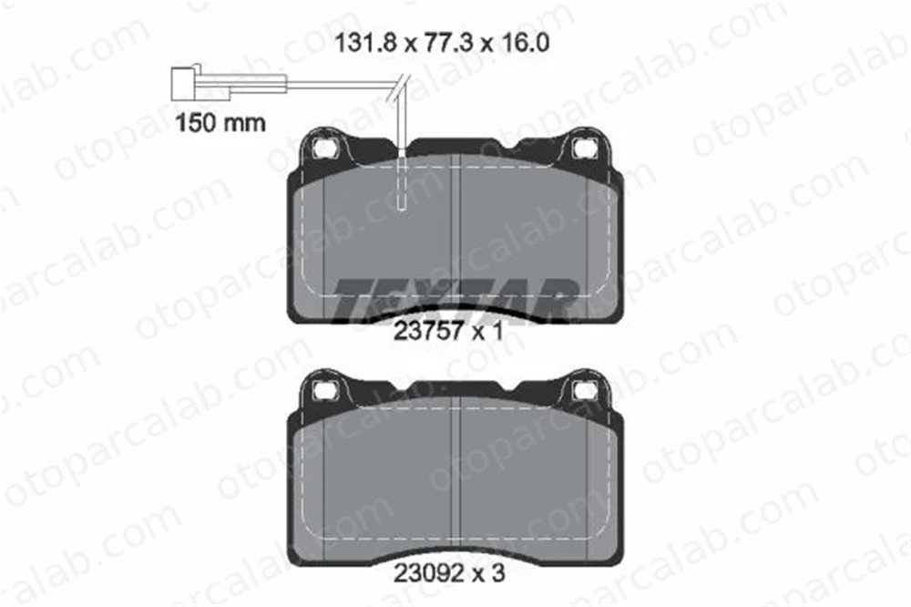 TEXTAR 2375701 Fren Disk Balata Ön ALFA ROMEO 159 Sportwagon 159 2375701 71765647