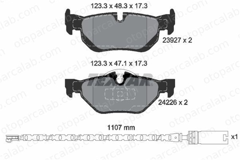 TEXTAR 2392707 Fren Disk Balata Ön BMW 1 1 Cabrio 2392707 2288892