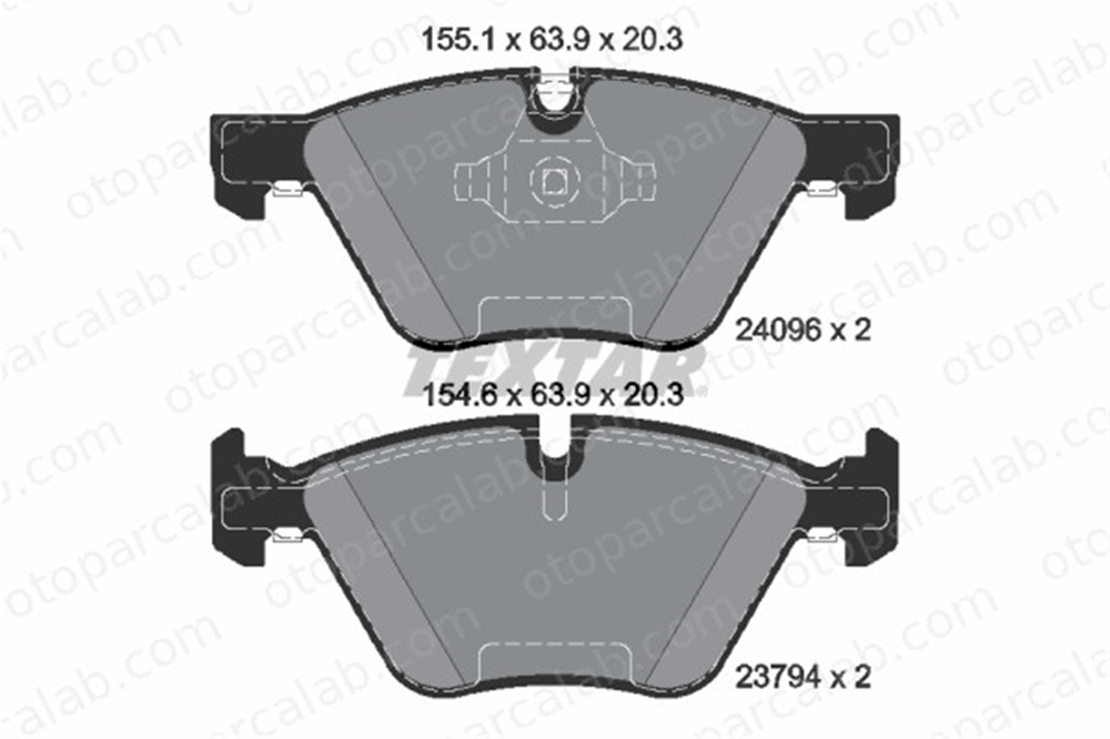 TEXTAR 2409601 Fren Disk Balata Ön BMW 1 3 34116777772 2288856