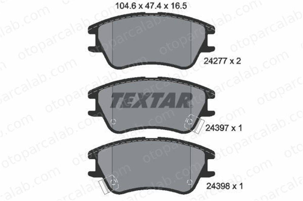TEXTAR 2427701 Fren Disk Balata Ön HYUNDAI ATOS 2427701 AC698281D