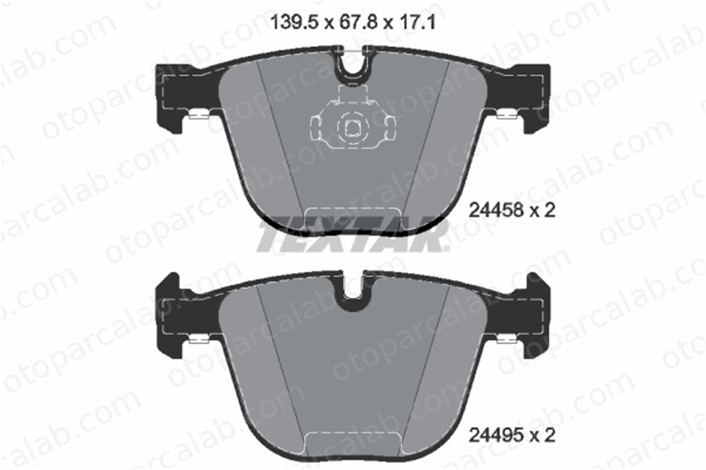 TEXTAR 2445801 Fren Disk Balata Arka BMW X5 X6 34216794879 2365766