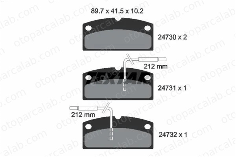 TEXTAR 2473001 Fren Disk Balata Ön LIGIER NOVA PIAGGIO M500 2473001 6L065