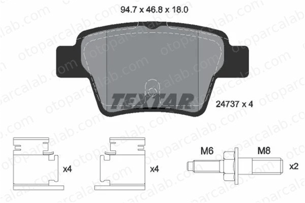TEXTAR 2473701 Fren Disk Balata Ön PEUGEOT 207 SW 207 2473701 1019993400