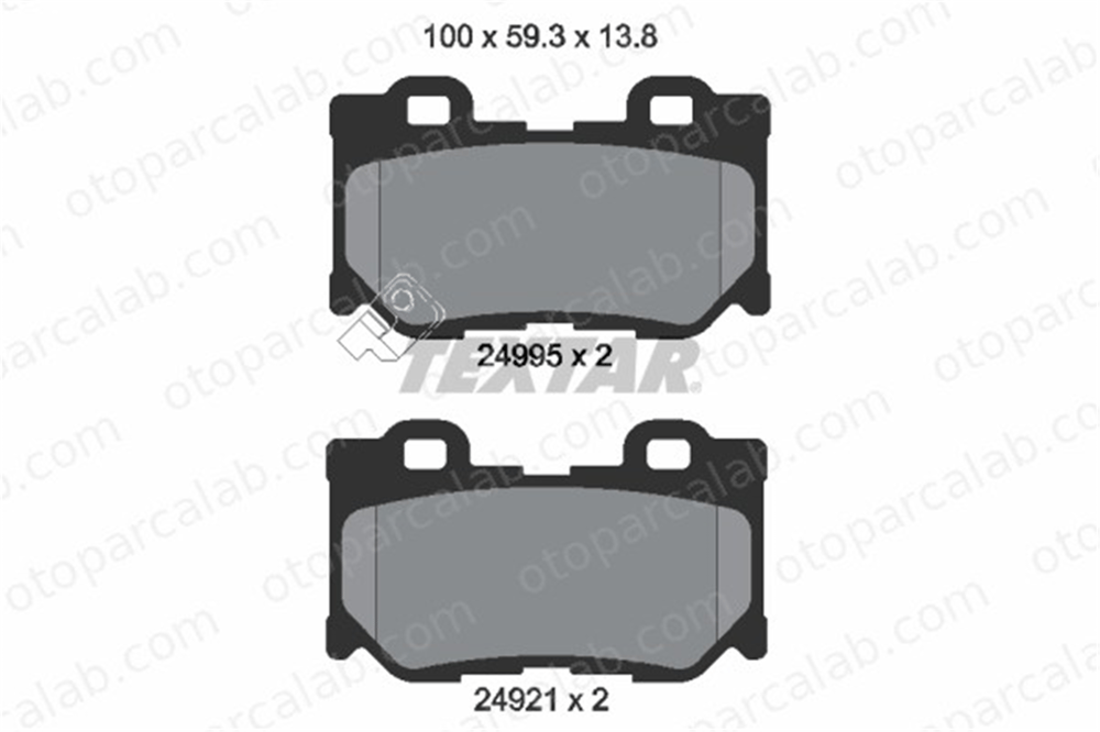 TEXTAR 2499501 Fren Disk Balata Arka INFINITI FX NISSAN 370Z Coupe D4060JL00E D40604GH0A