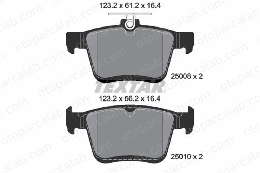 TEXTAR 2500801 Fren Disk Balata Arka VW GOLF VII SEAT LEON ST 8V0698451 5Q0698451AD