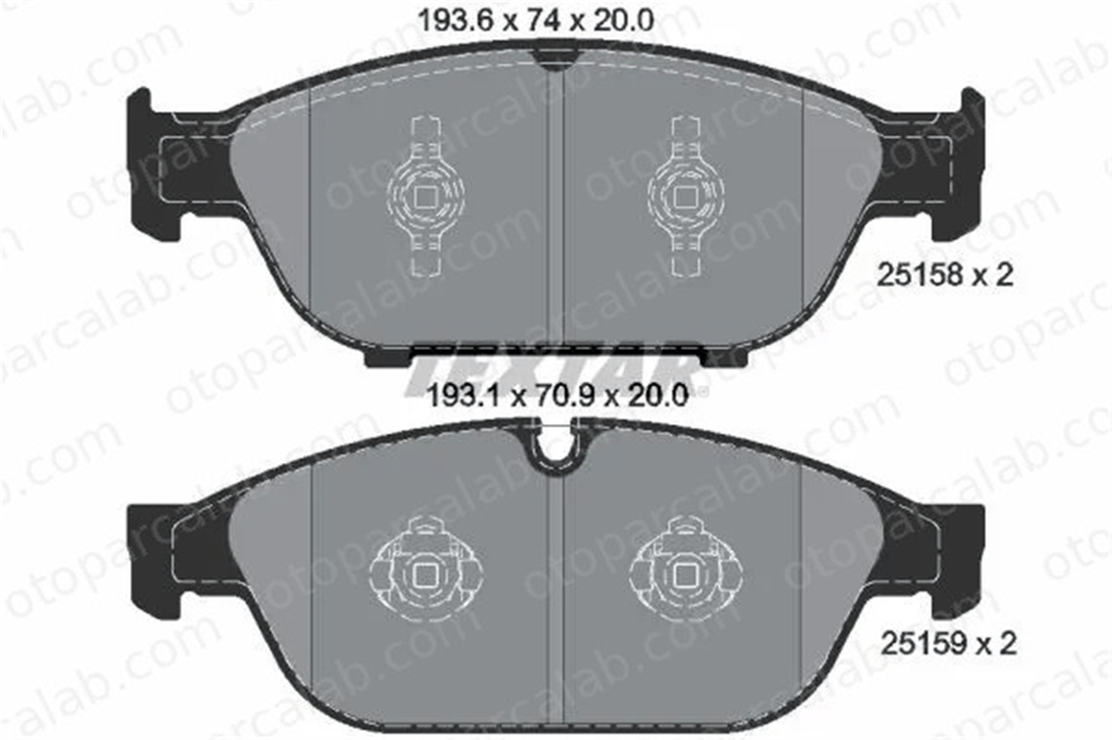 TEXTAR 2515802 Fren Disk Balata Ön AUDI A6 C7 A6 C7 Avant 4H0698151G 4G0698151AG