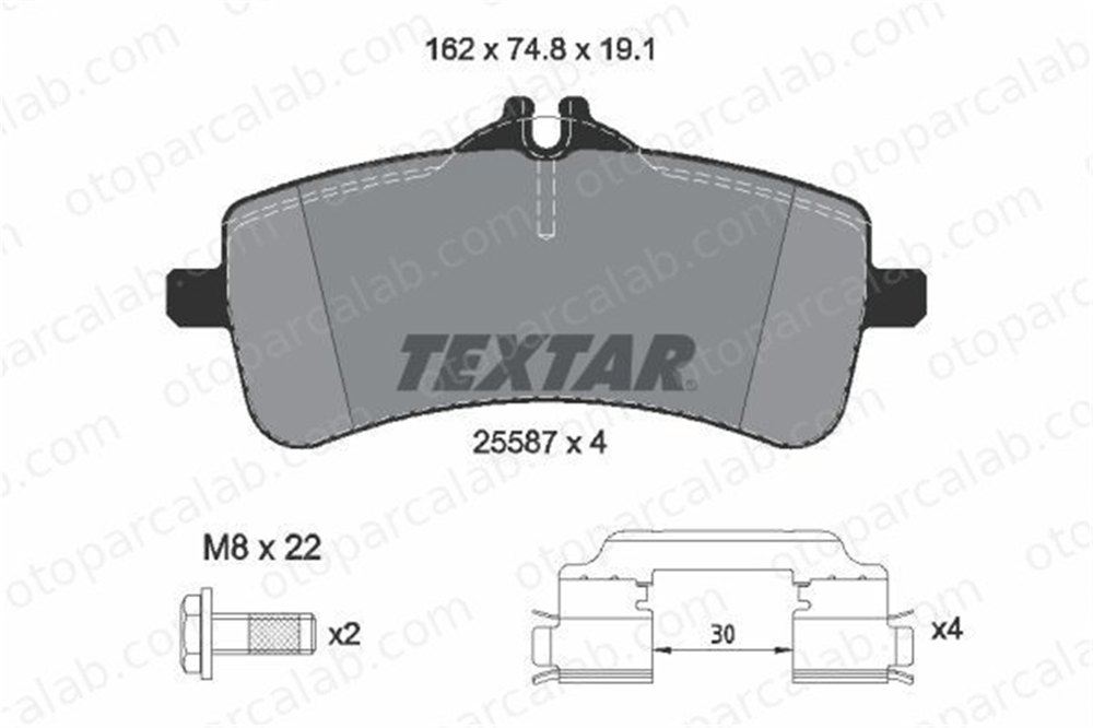 TEXTAR 2558701 Fren Disk Balata Arka MERCEDES-BENZ S-SERISI A0004203800 4203800