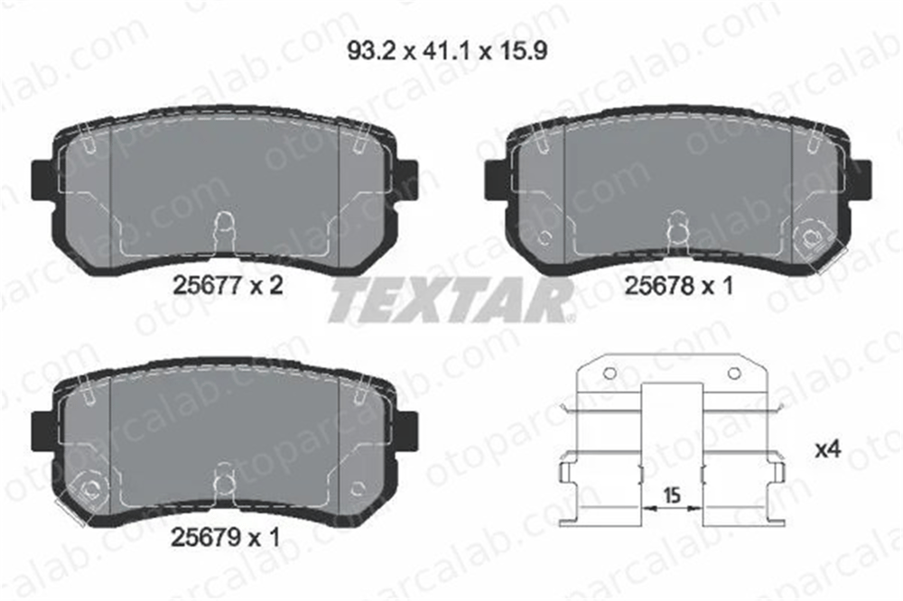 TEXTAR 2567701 Fren Disk Balata Ön HYUNDAI ix20 KONA 2567701 583021KA30