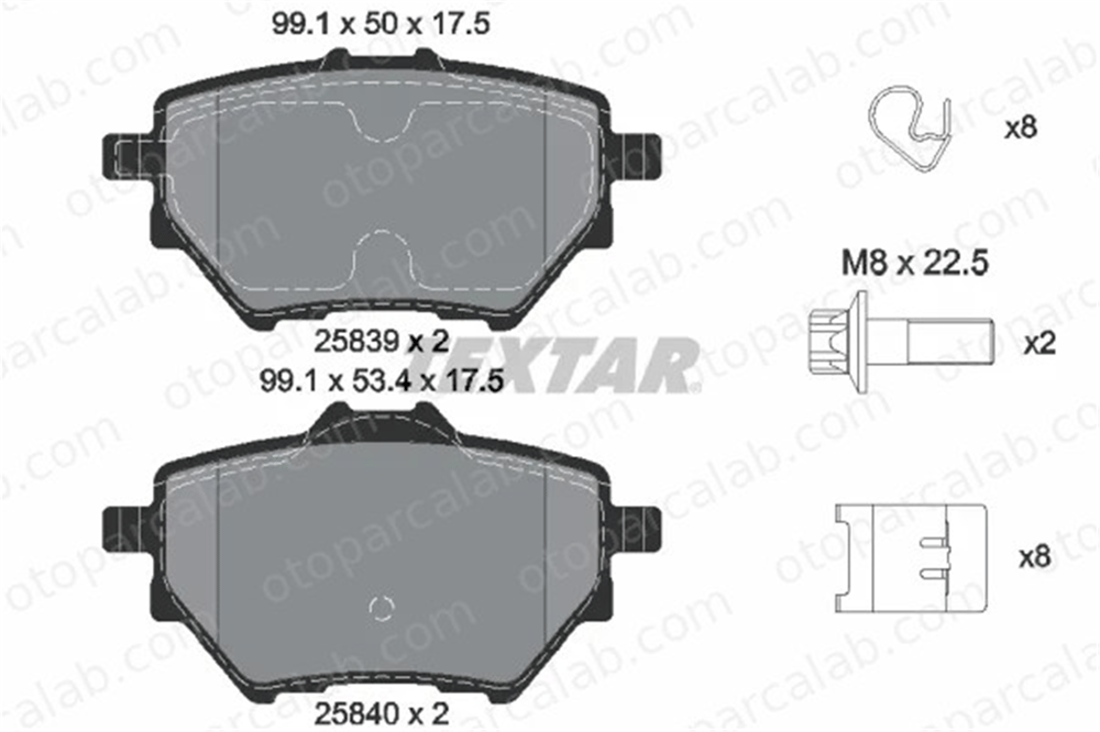 TEXTAR 2583901 Fren Disk Balata Arka PEUGEOT 308 II 308 SW II 1678167980 1609000680